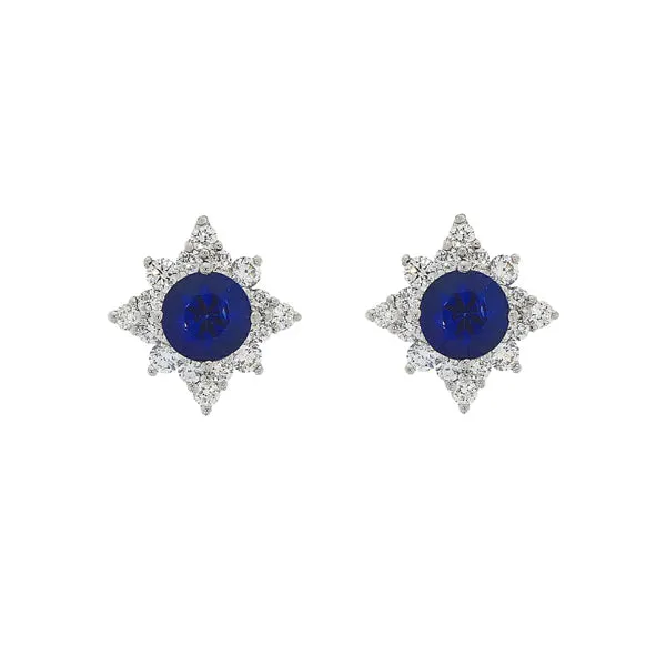 18ct Sapphire & Diamond Earrings