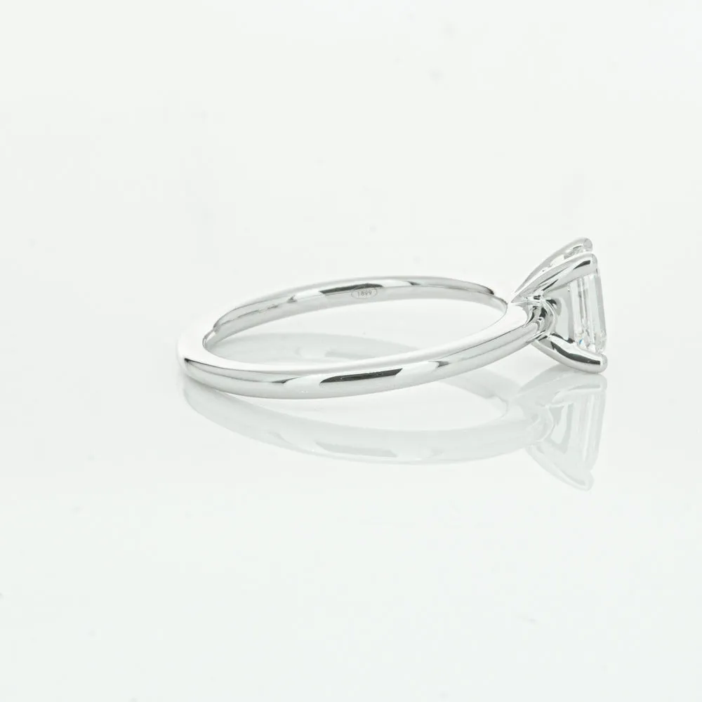 18ct White Gold .72ct Emerald Cut Diamond Melba Ring