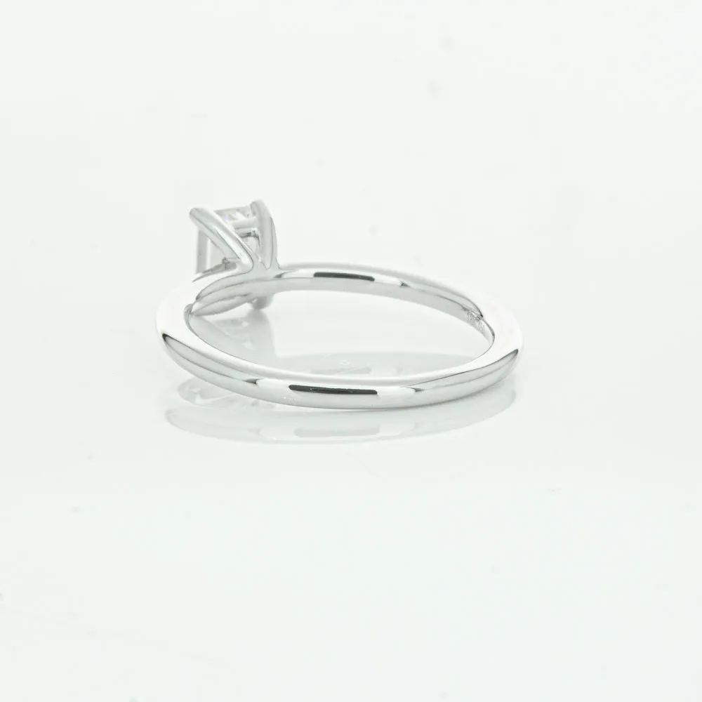 18ct White Gold .72ct Emerald Cut Diamond Melba Ring