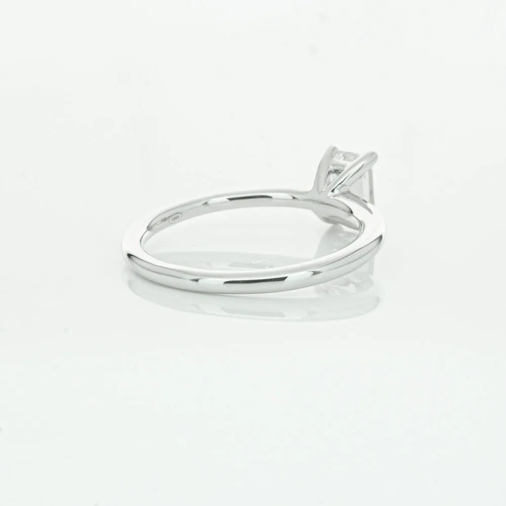 18ct White Gold .72ct Emerald Cut Diamond Melba Ring