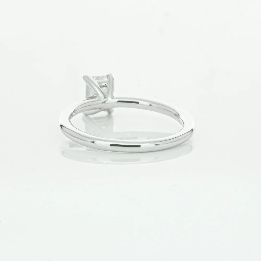 18ct White Gold .72ct Emerald Cut Diamond Melba Ring