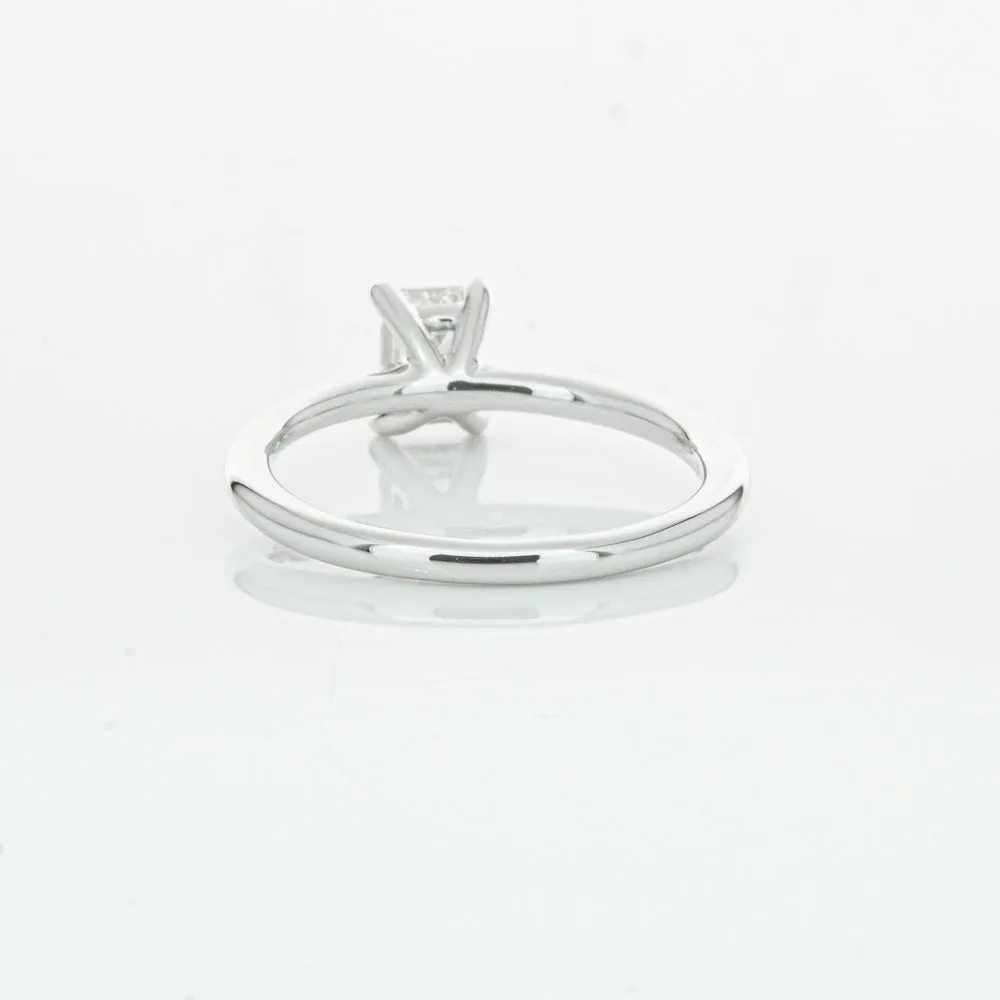 18ct White Gold .72ct Emerald Cut Diamond Melba Ring