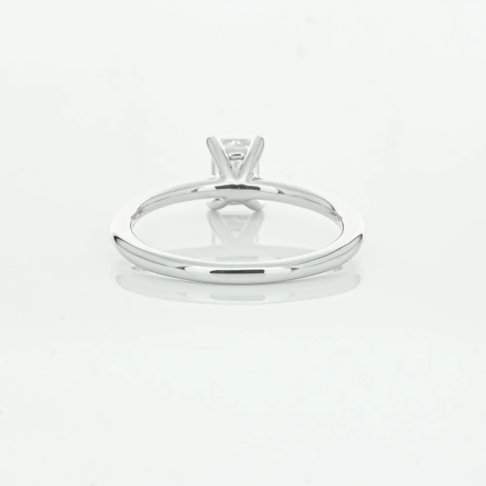 18ct White Gold .72ct Emerald Cut Diamond Melba Ring