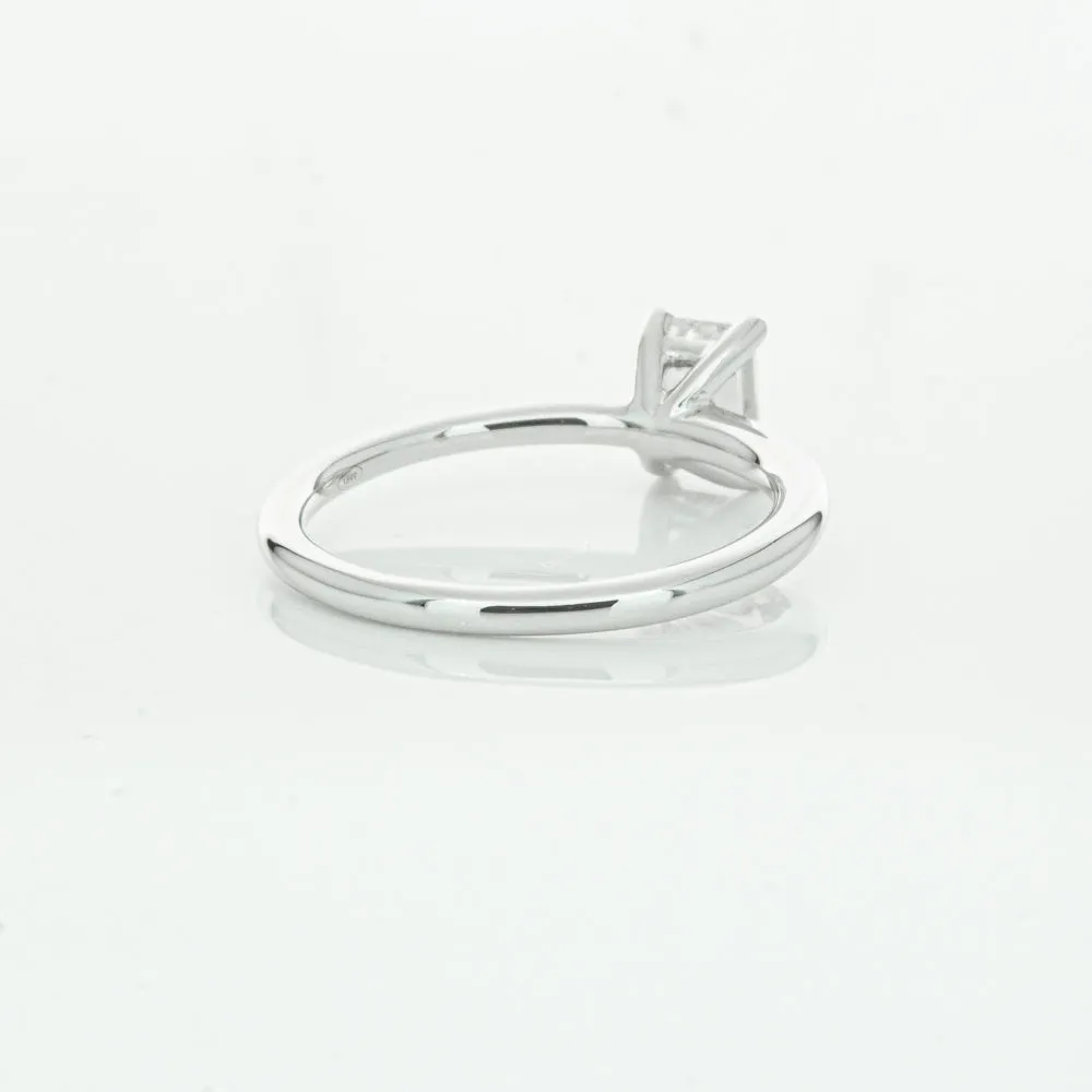 18ct White Gold .72ct Emerald Cut Diamond Melba Ring