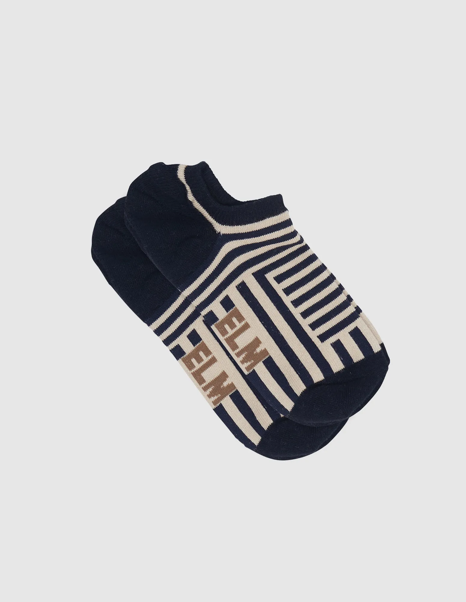 2 Pack Bauhaus Print No Show Socks