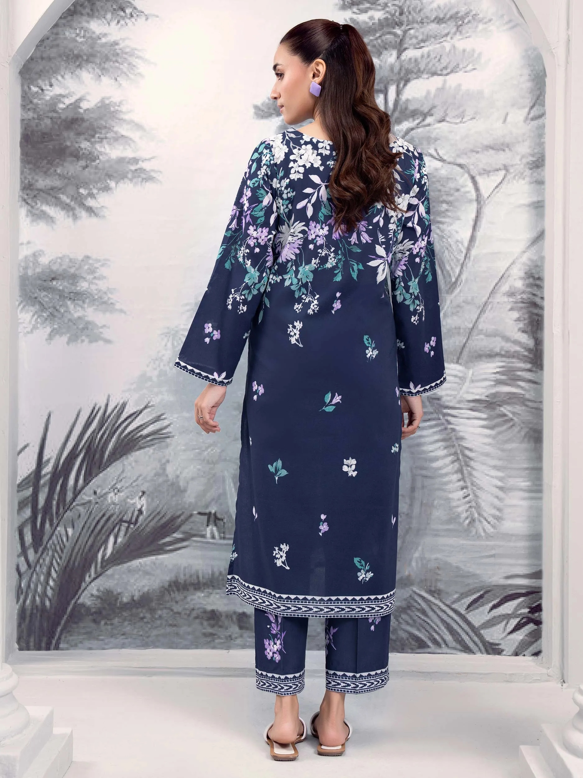 2 Piece Khaddar Suit-Printed (Unstitched)