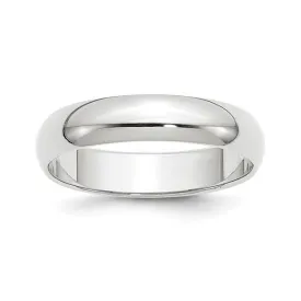 5MM White Gold Wedding Band