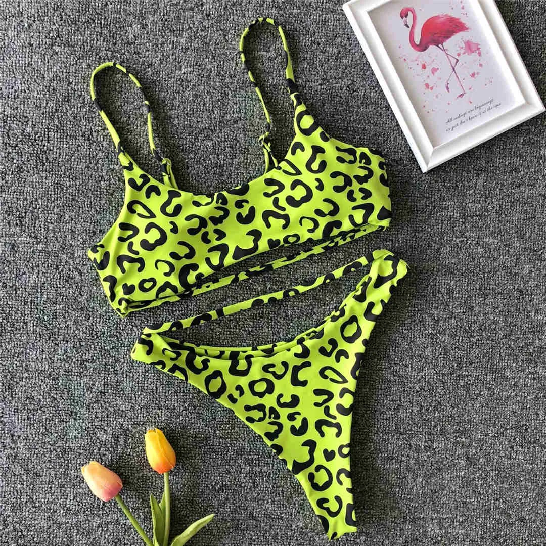 7 Color Sexy High Cut Leg Sport Bikini Female Swimsuit Women Swimwear Two-pieces Bikini set Bather Bathing Suit Swim V603