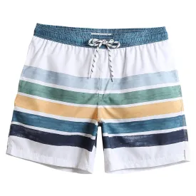 7 Inch Inseam Fresh Striped Swim Trunks