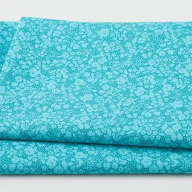 Adalee - Monotone Floral Peacock 2 Yard Cut