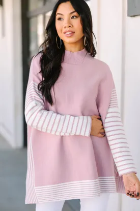 All In Blush Pink Striped Tunic