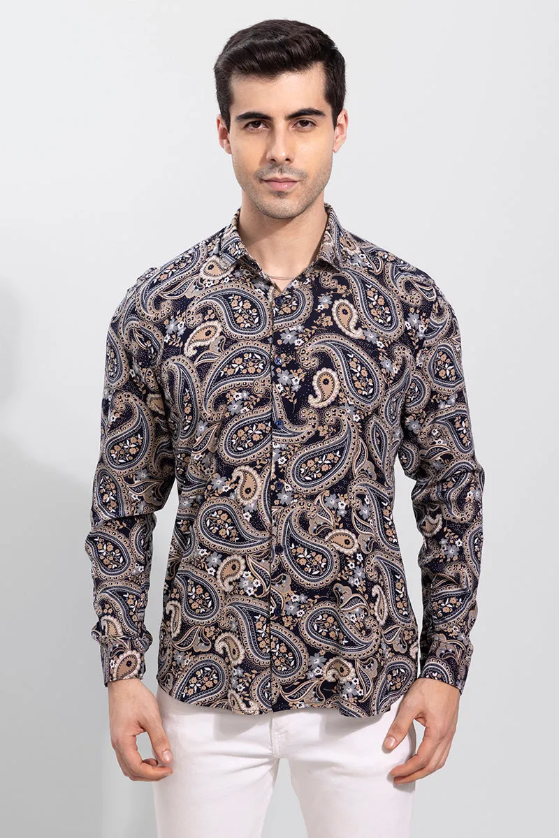 Allover Paisley Beige Shirt