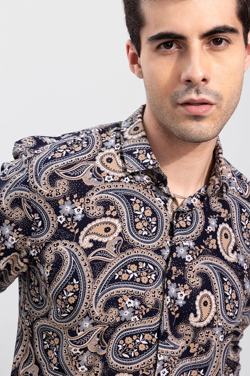 Allover Paisley Beige Shirt