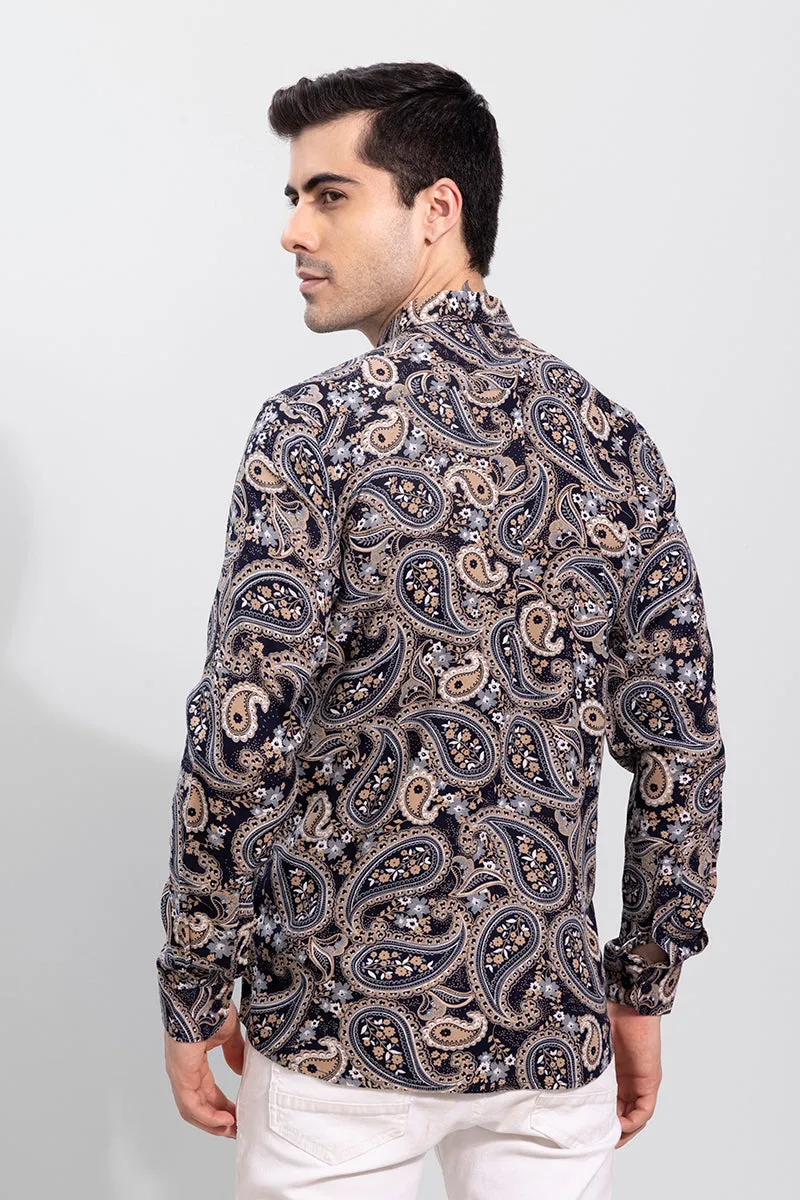 Allover Paisley Beige Shirt