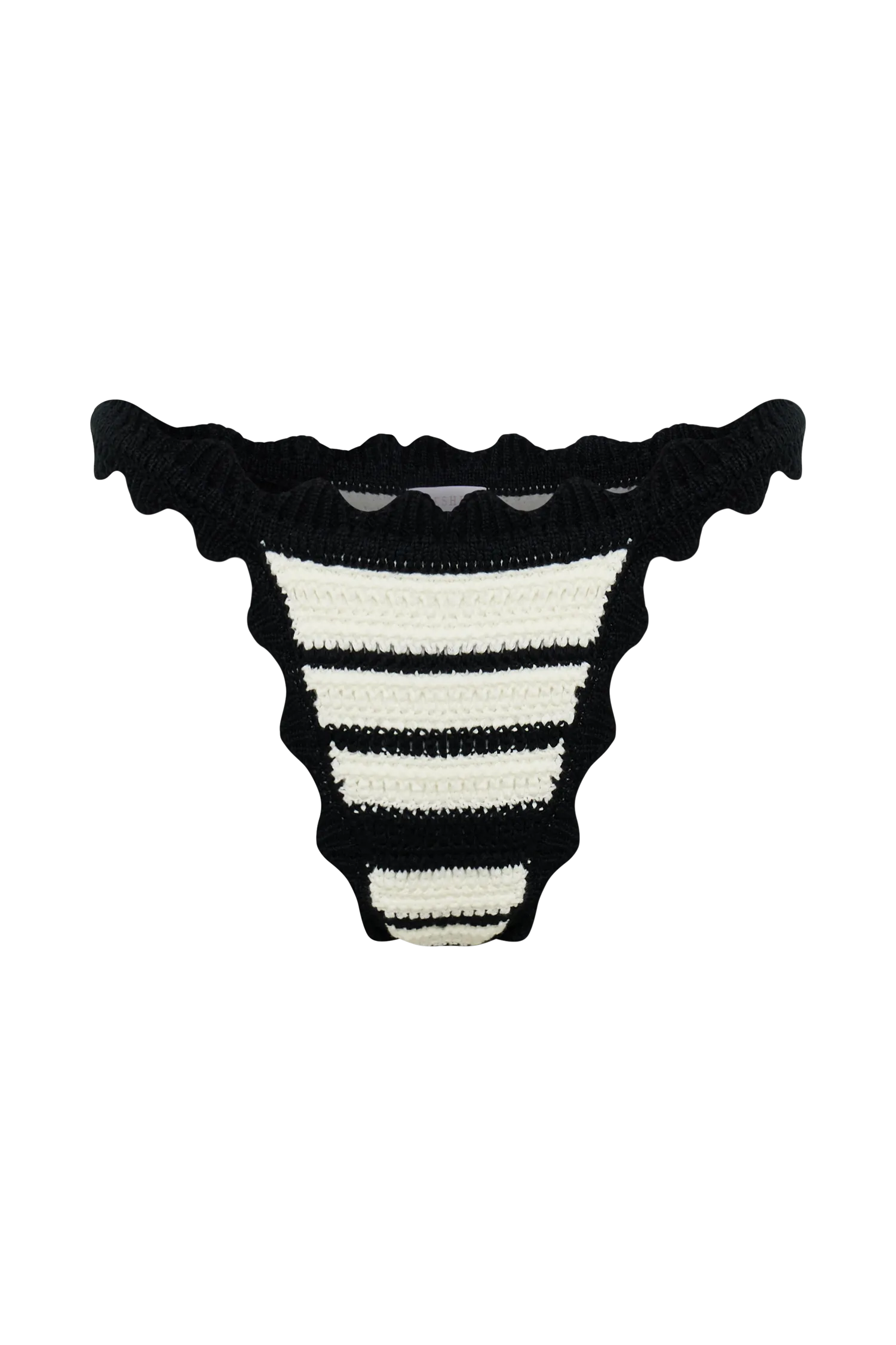 Amanda Stripe Bikini Bottom - Black/White