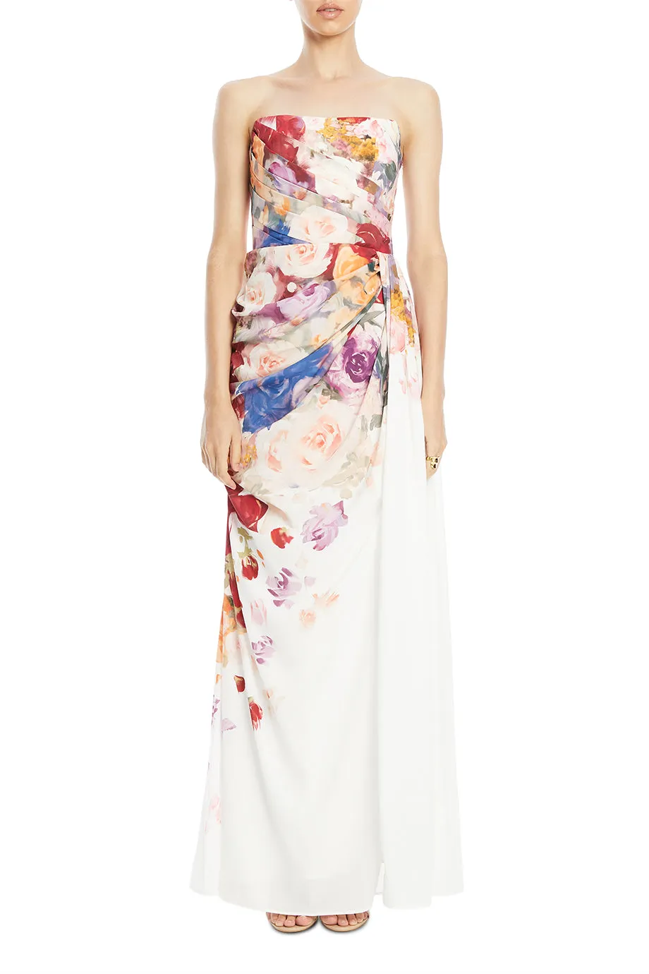 Anastasia Bustier Floral Maxi Dress