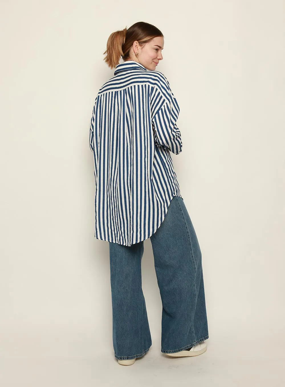 Andy Stripe Shirt-BLUE