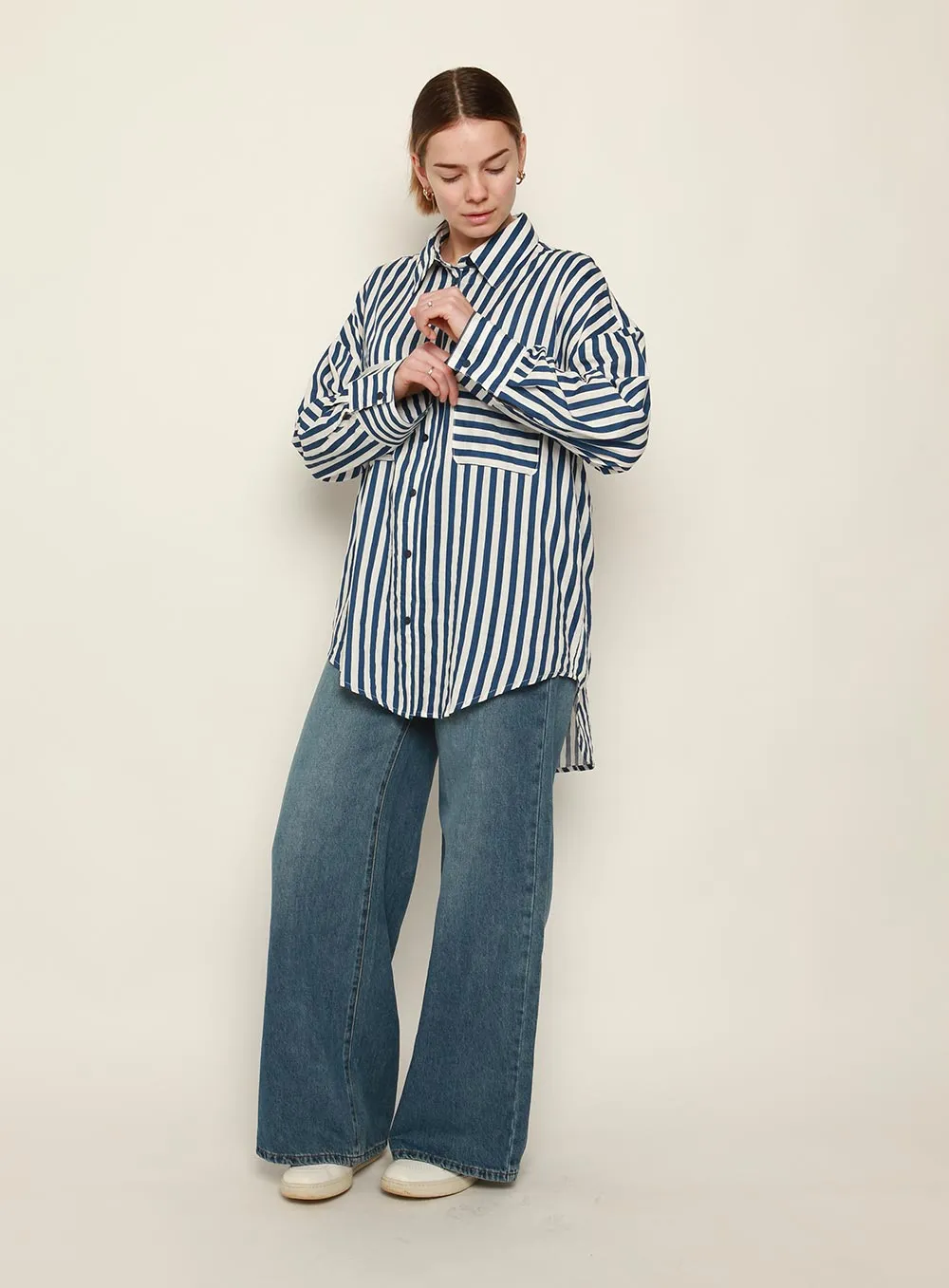 Andy Stripe Shirt-BLUE