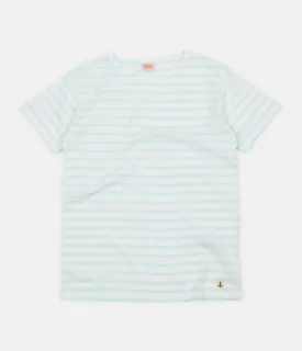 Armor Lux Breton Sailor Striped T-Shirt - Milk / Aqua