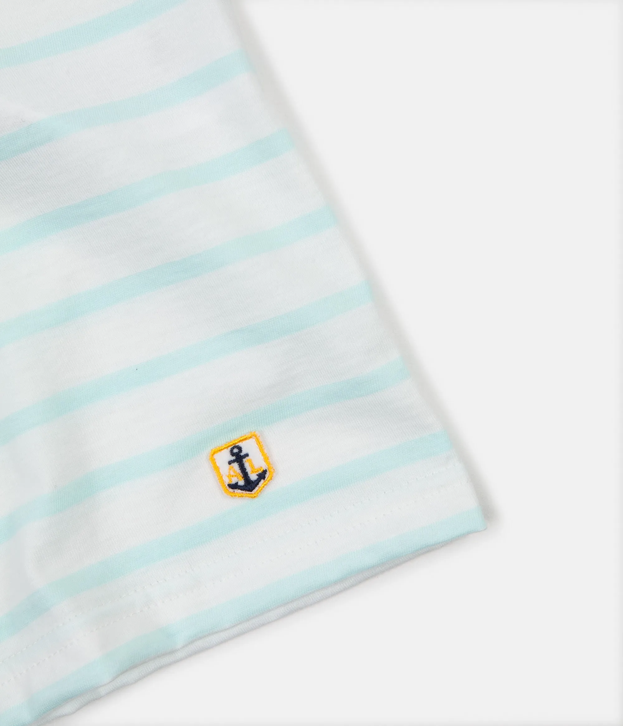 Armor Lux Breton Sailor Striped T-Shirt - Milk / Aqua