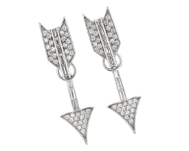 Arrow Diamond Earrings, 2.30 Carats