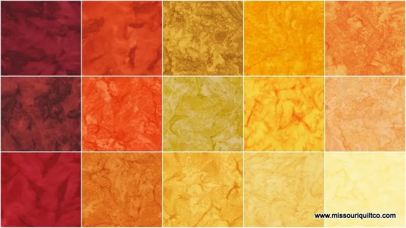 Artisan Batiks Solids - Prisma Dyes Lava Flow Ten Square