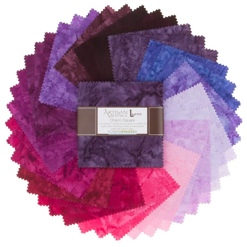 Artisan Batiks Solids - Prisma Dyes Plum Perfect Charm Pack