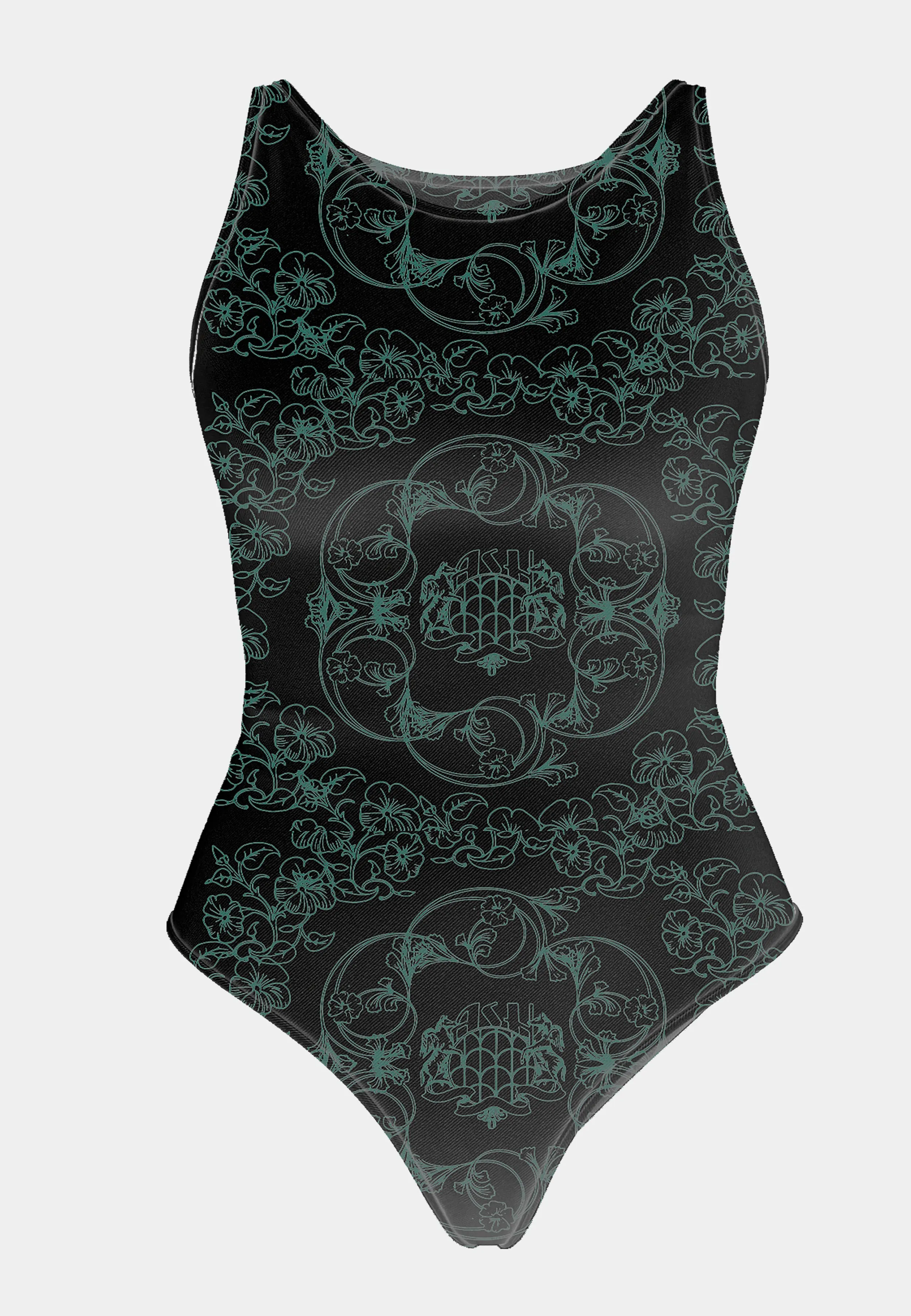 Ashluxe Signature Swimsuit Black - Green