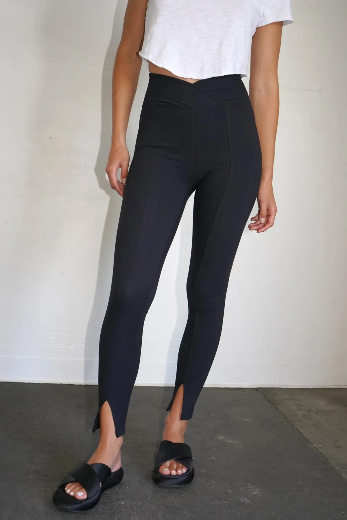 Ashlyn Brushed Spandex Legging - Black