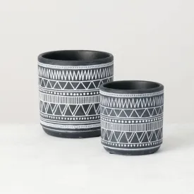 Aztec Printed Pot