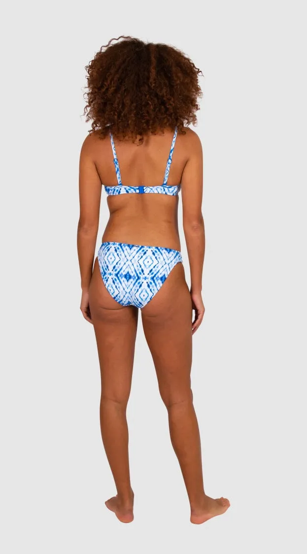 Baku Ruched Side Hipster Bikini Bottom - Moonlight