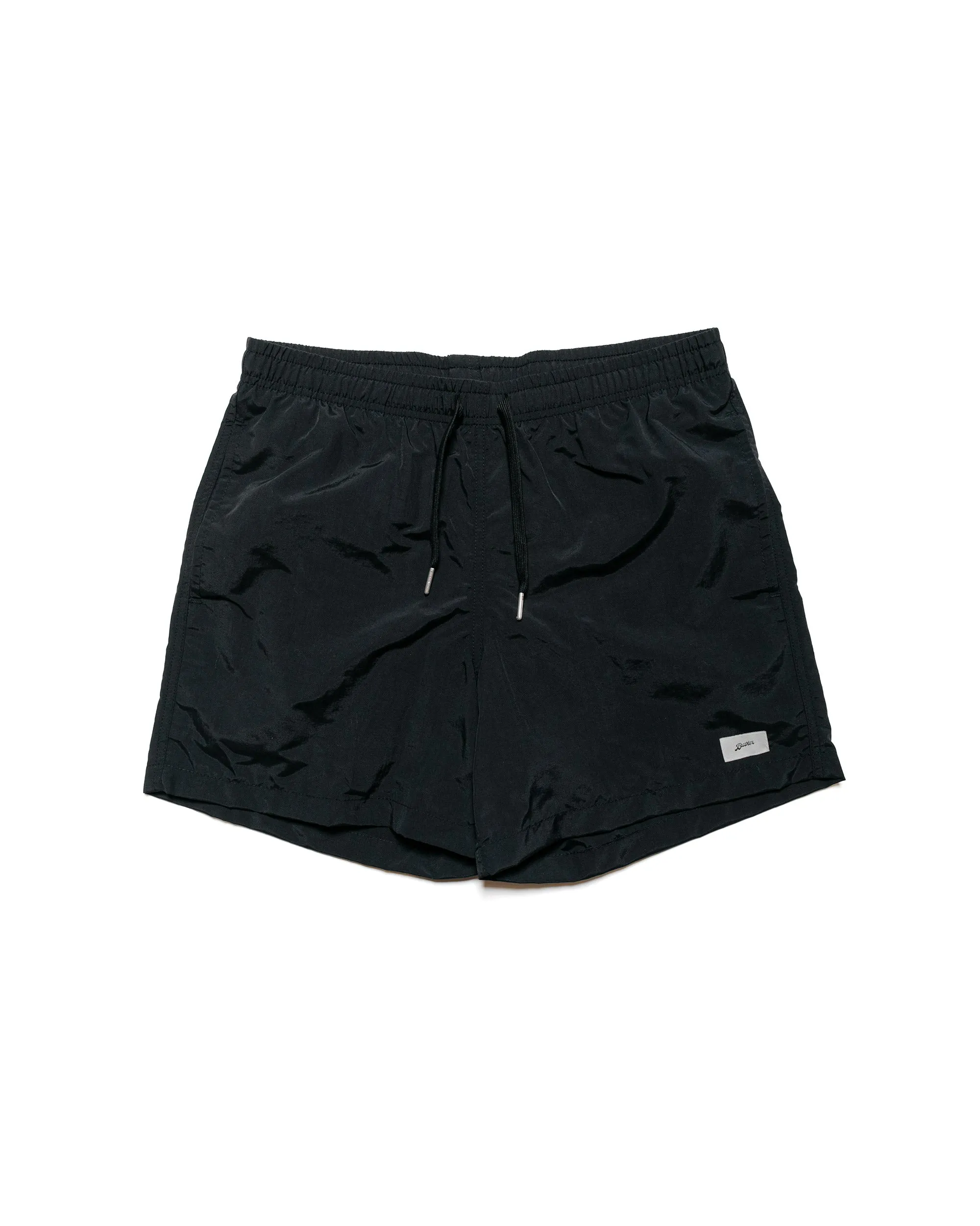 Bather Solid Black Swim Trunk