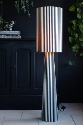 Black & White Stripe Floor Lamp