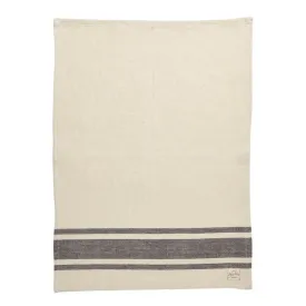 Black Bistro Stripe Single Kitchen Towel