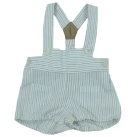 Blue & Beige Striped Suspenders