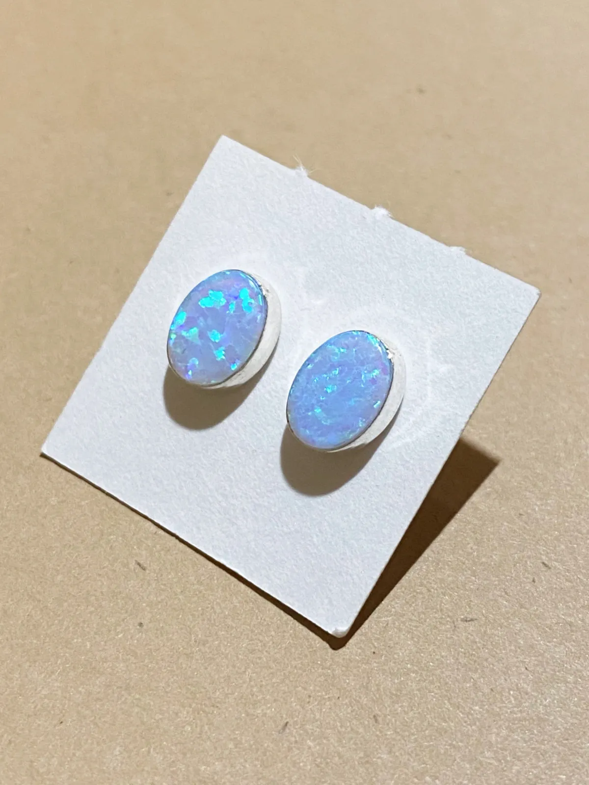 Blue Opal Oval Posts