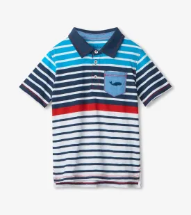 Boys Nautical Stripes Polo Tee | Hatley