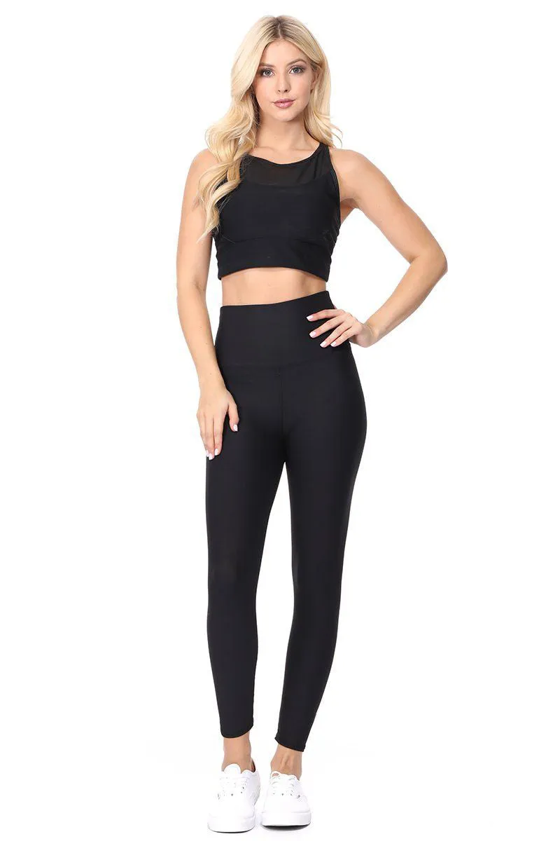 Brianna - Solid Black - Compression  Full-Length Legging (High-Waist)