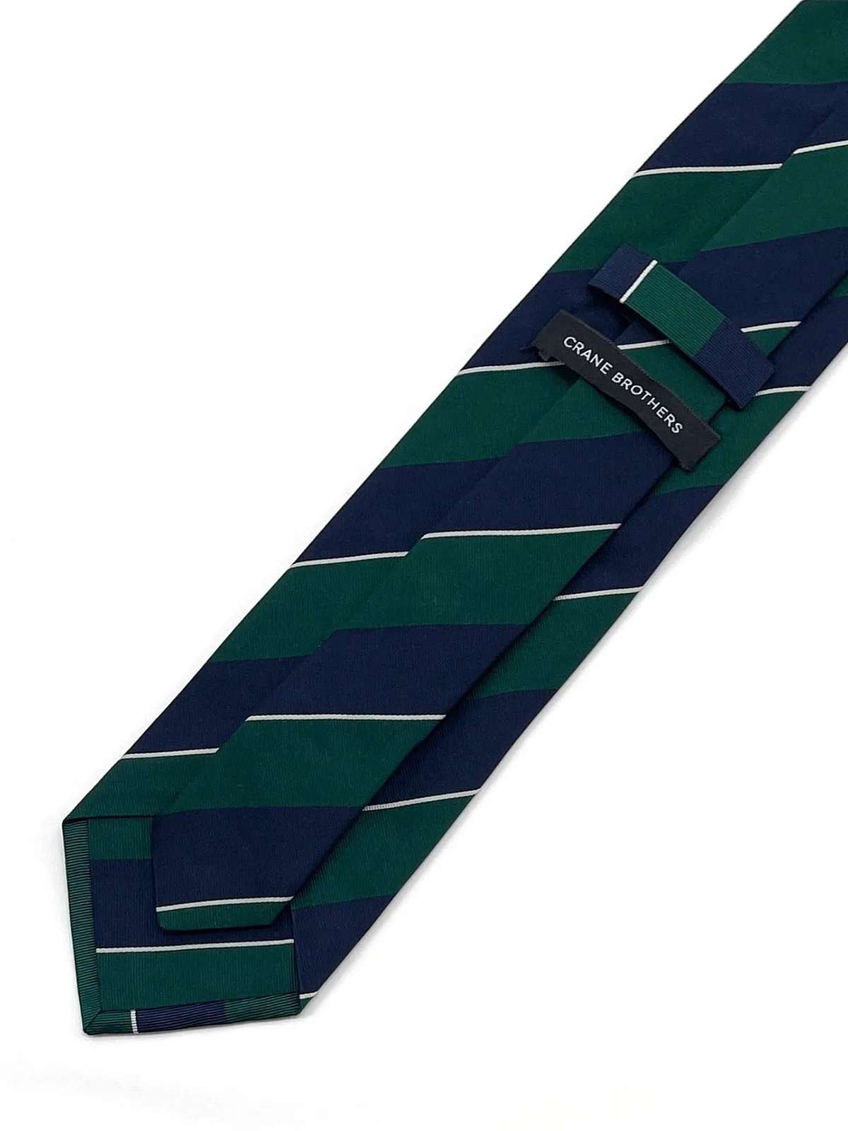 British Racing Green Regimental Stripe Tie