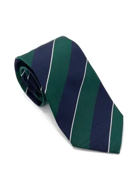 British Racing Green Regimental Stripe Tie