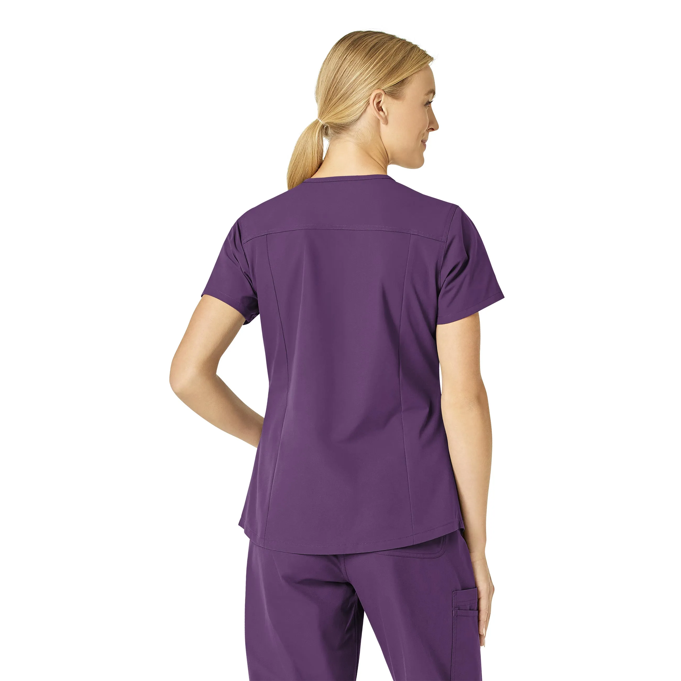 Carhartt Force Essentials Women's V-Neck Scrub Top - Eggplant