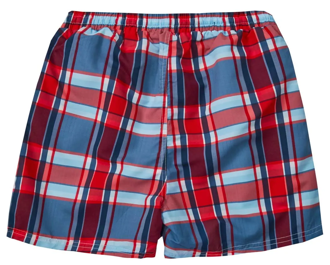 Checked Print Plus Size Swim Shorts