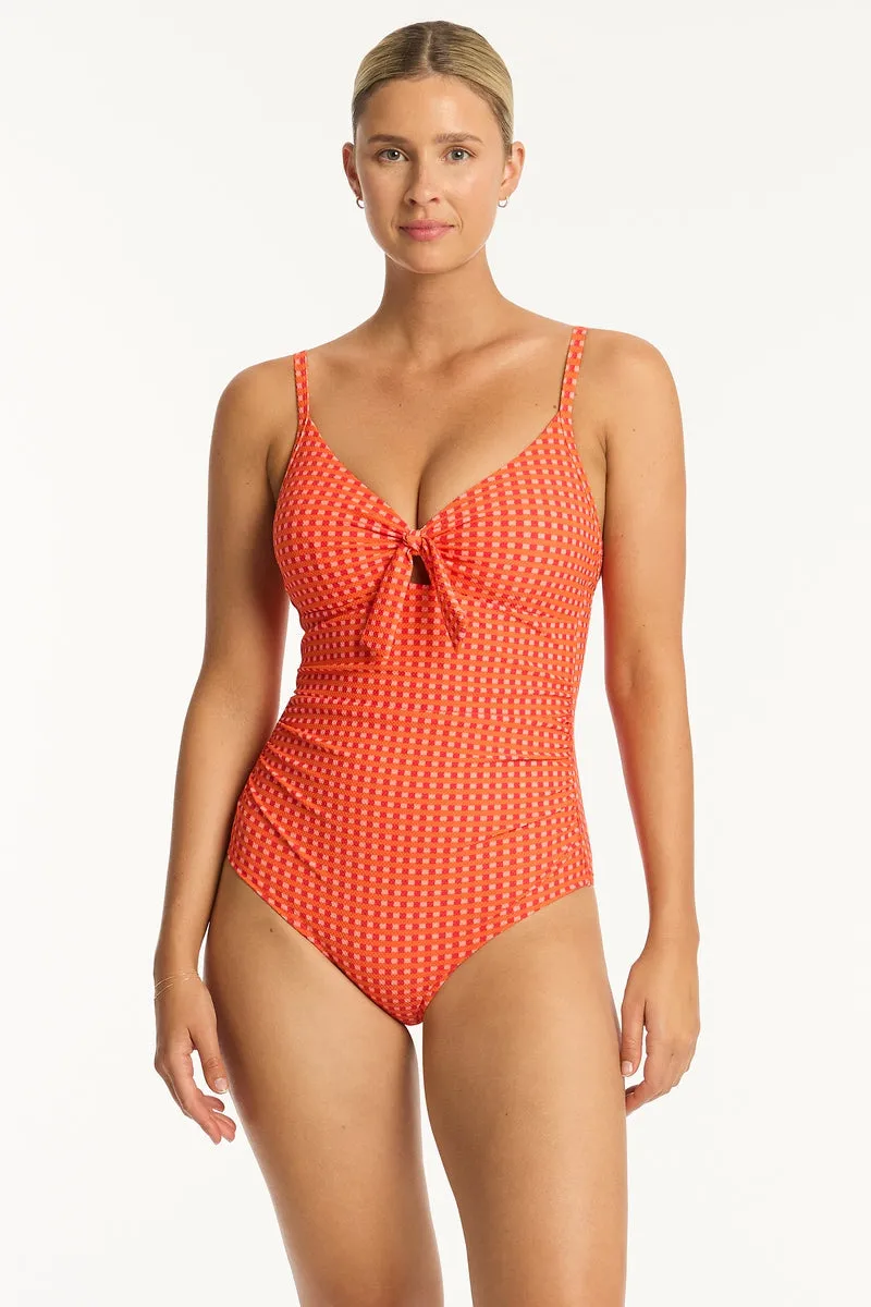 Checkmate Tie Front DD/E One Piece