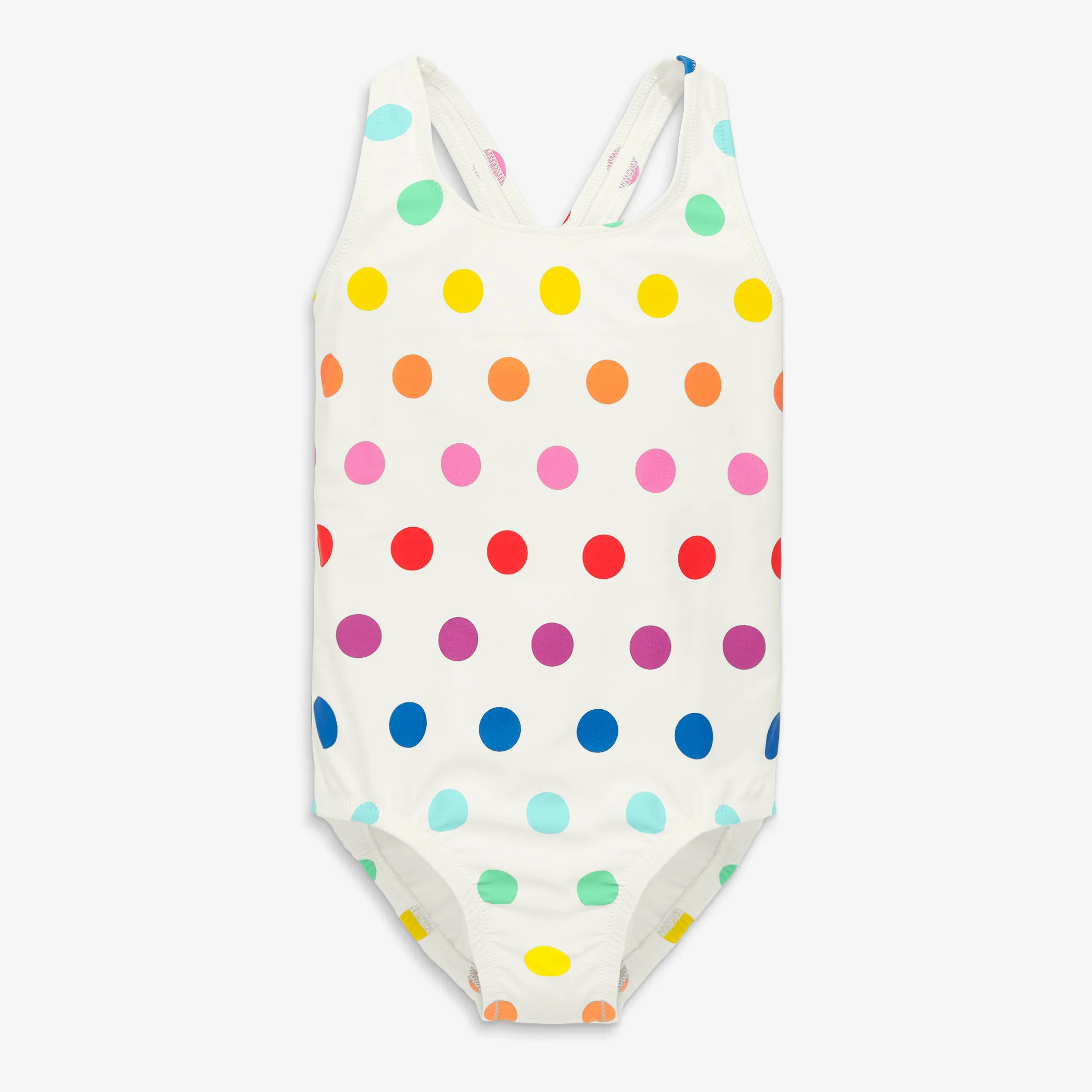 Clearance tank swimsuit in rainbow dot