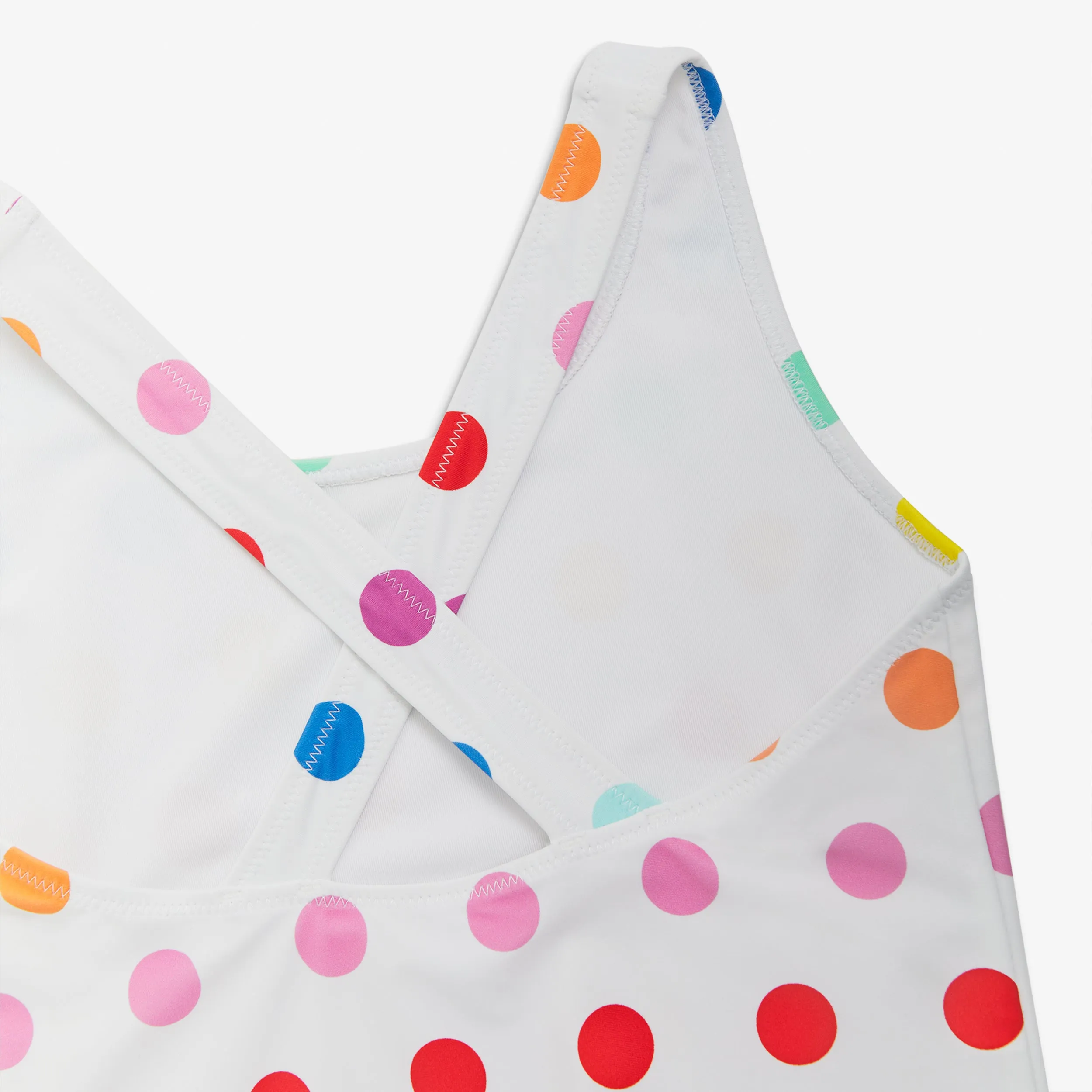 Clearance tank swimsuit in rainbow dot