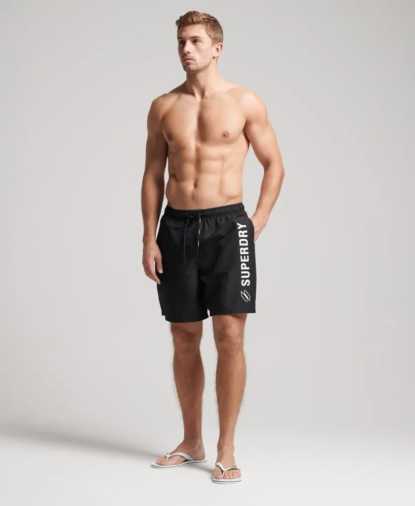 Code Applique 19 Inch Swim Short | Black