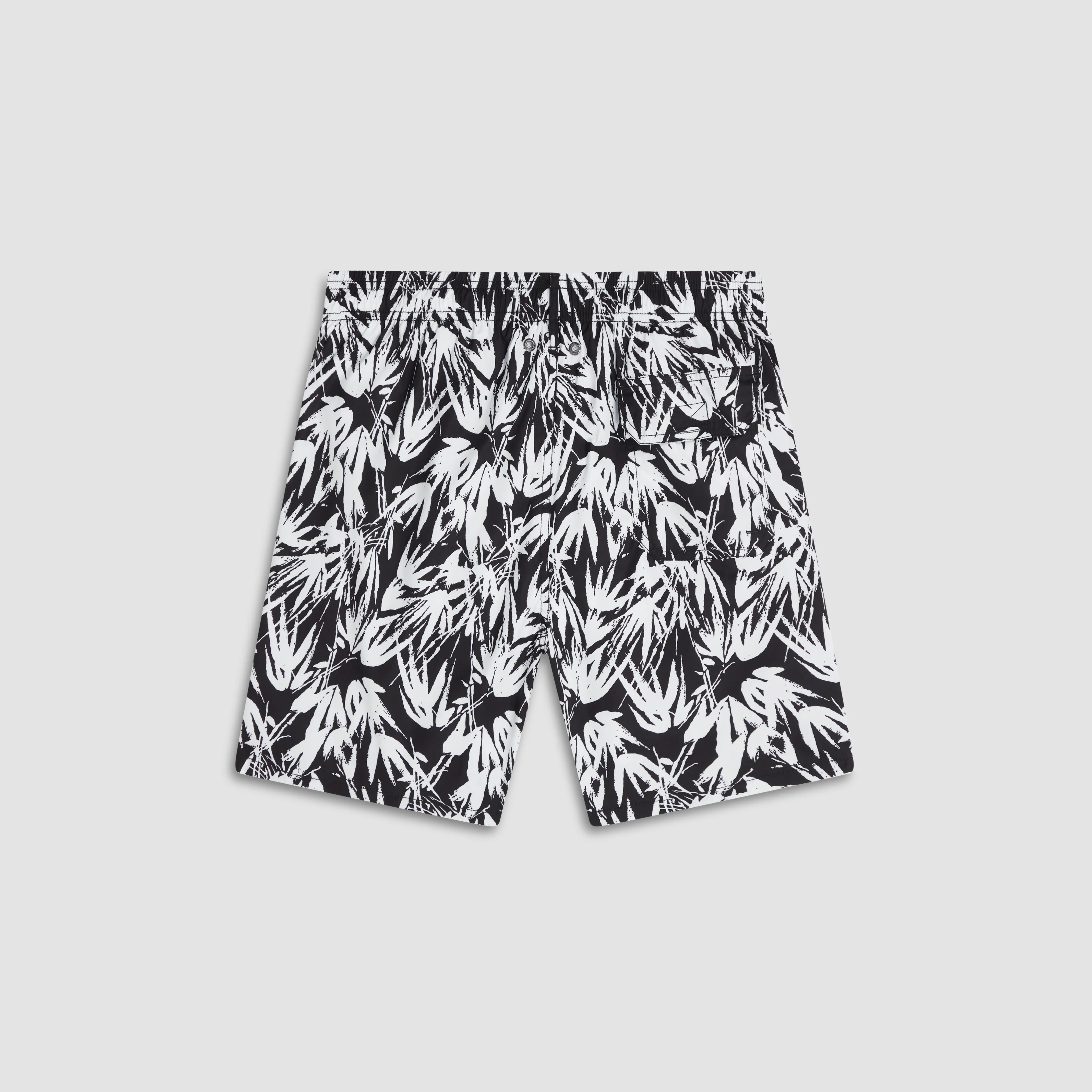 Cosmo Leaf Print Swim Trunks