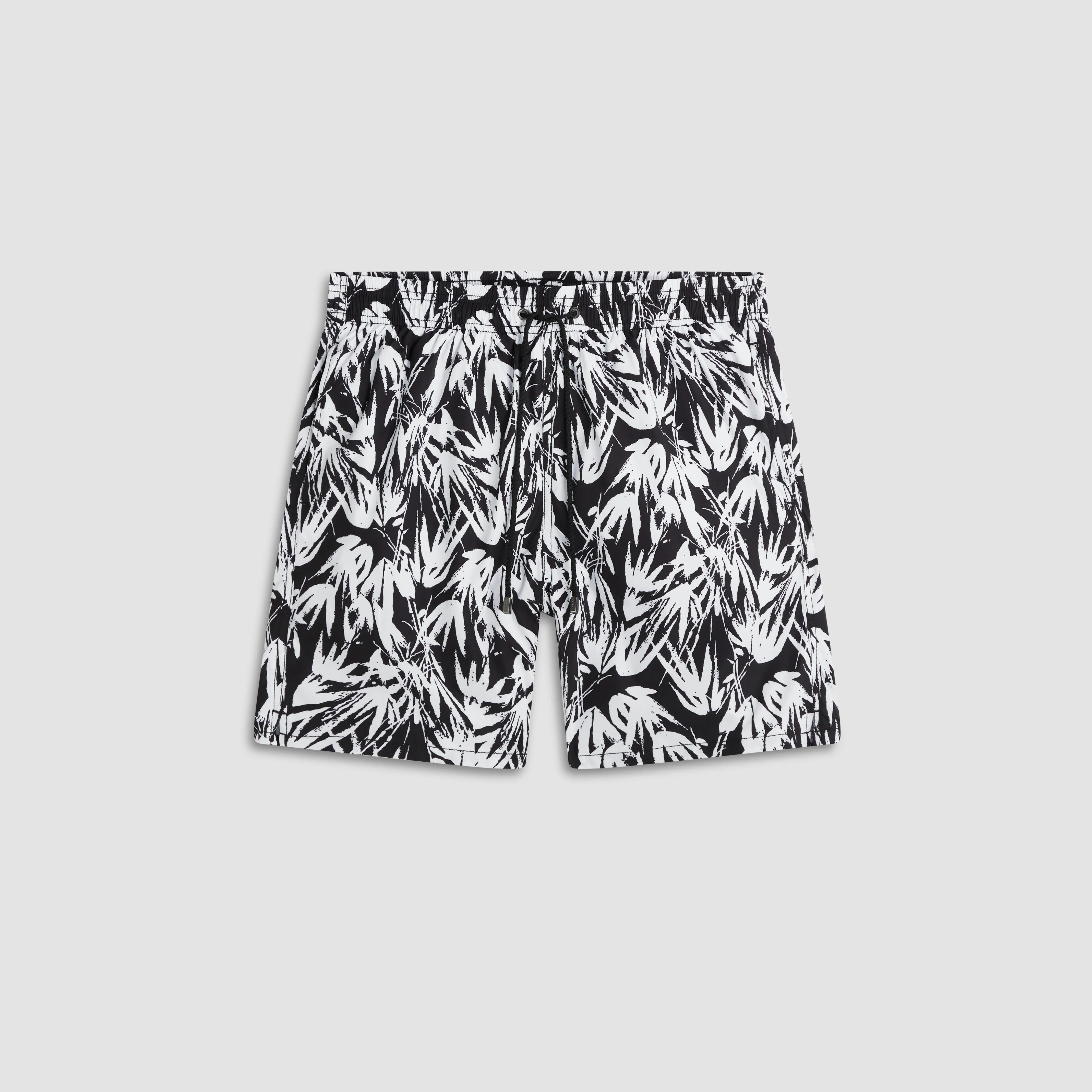 Cosmo Leaf Print Swim Trunks