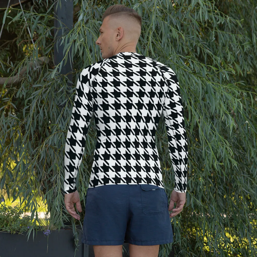 Dapper Defense: Men's Houndstooth BJJ Rashie