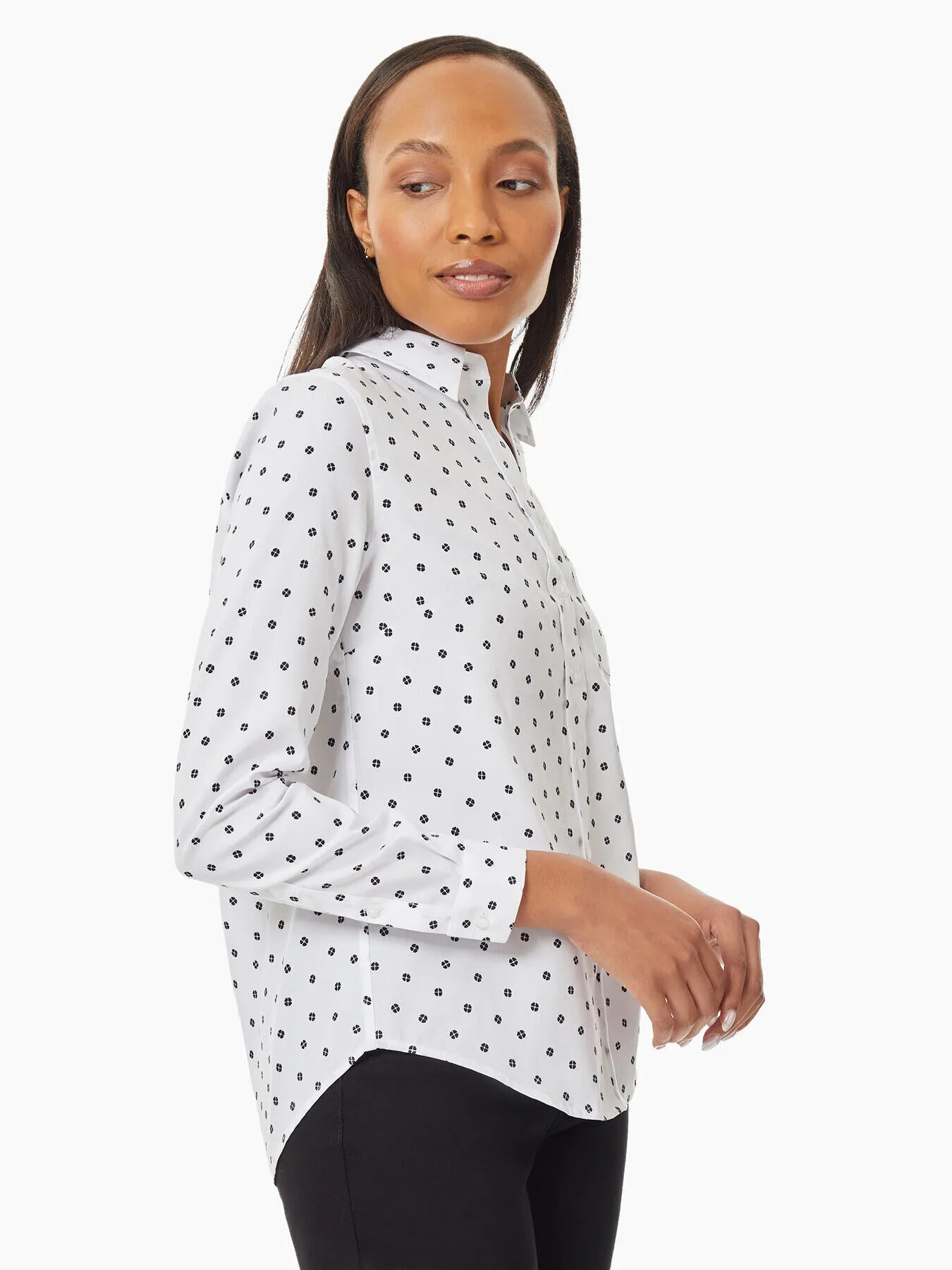 Dotted Easy Care Button-Up Shirt